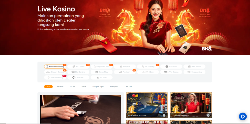 BK8 Online casino live